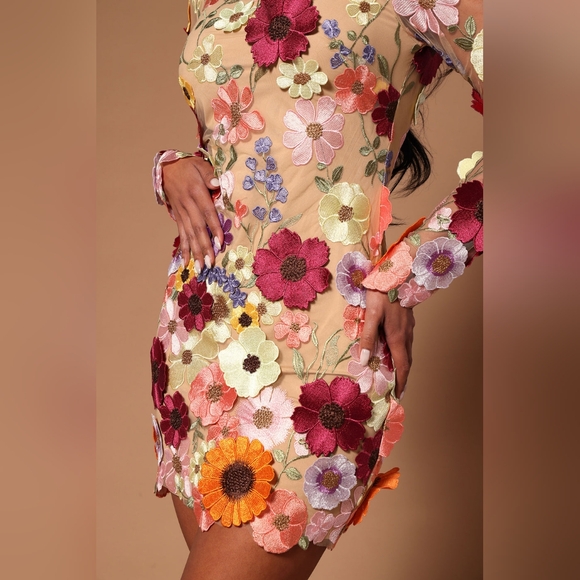 Emmaline Embroidered Mini Dress - Picture 2 of 4